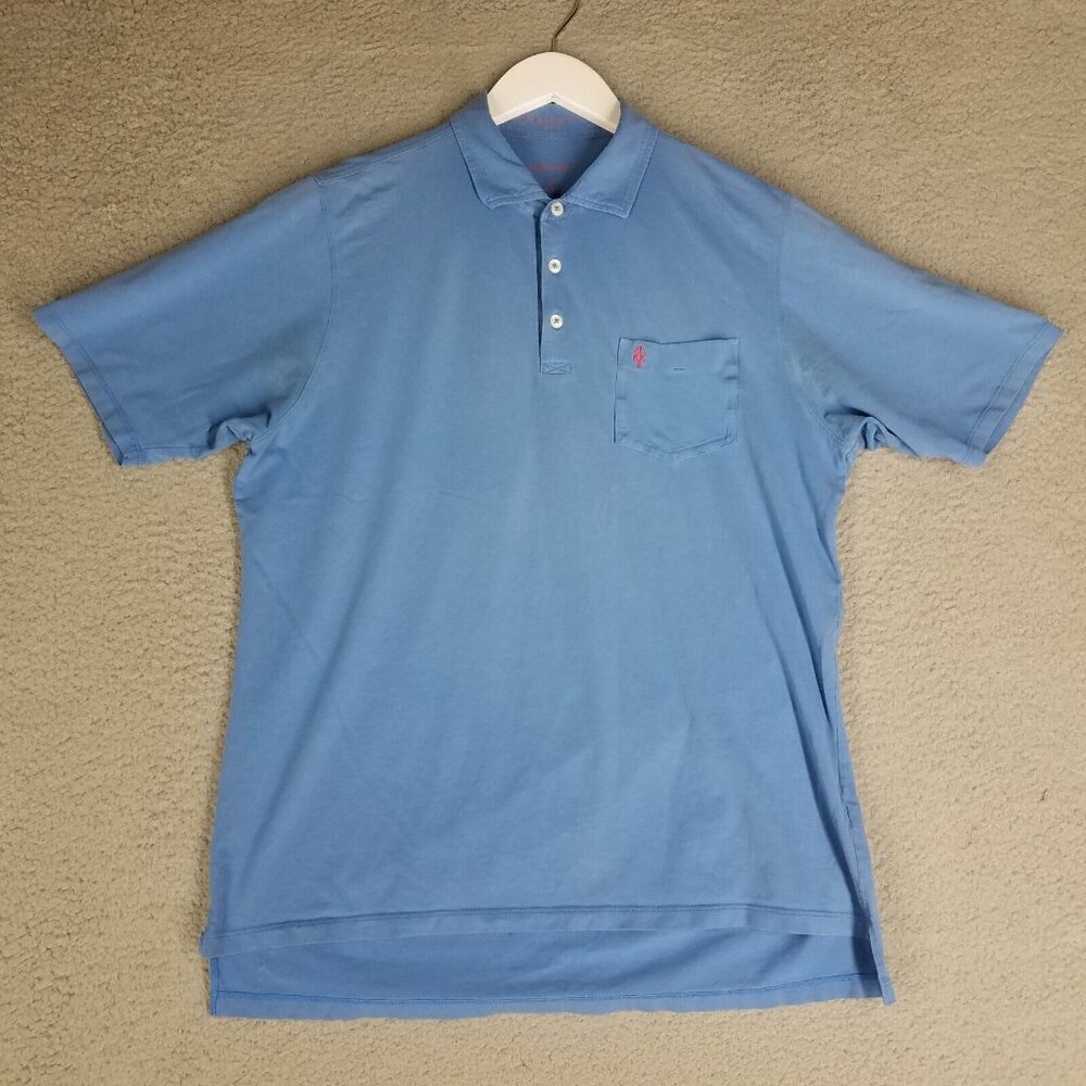 B Draddy Polo Shirt Adult Small Blue Pima Cotton Golf Casual Travel Office Mens